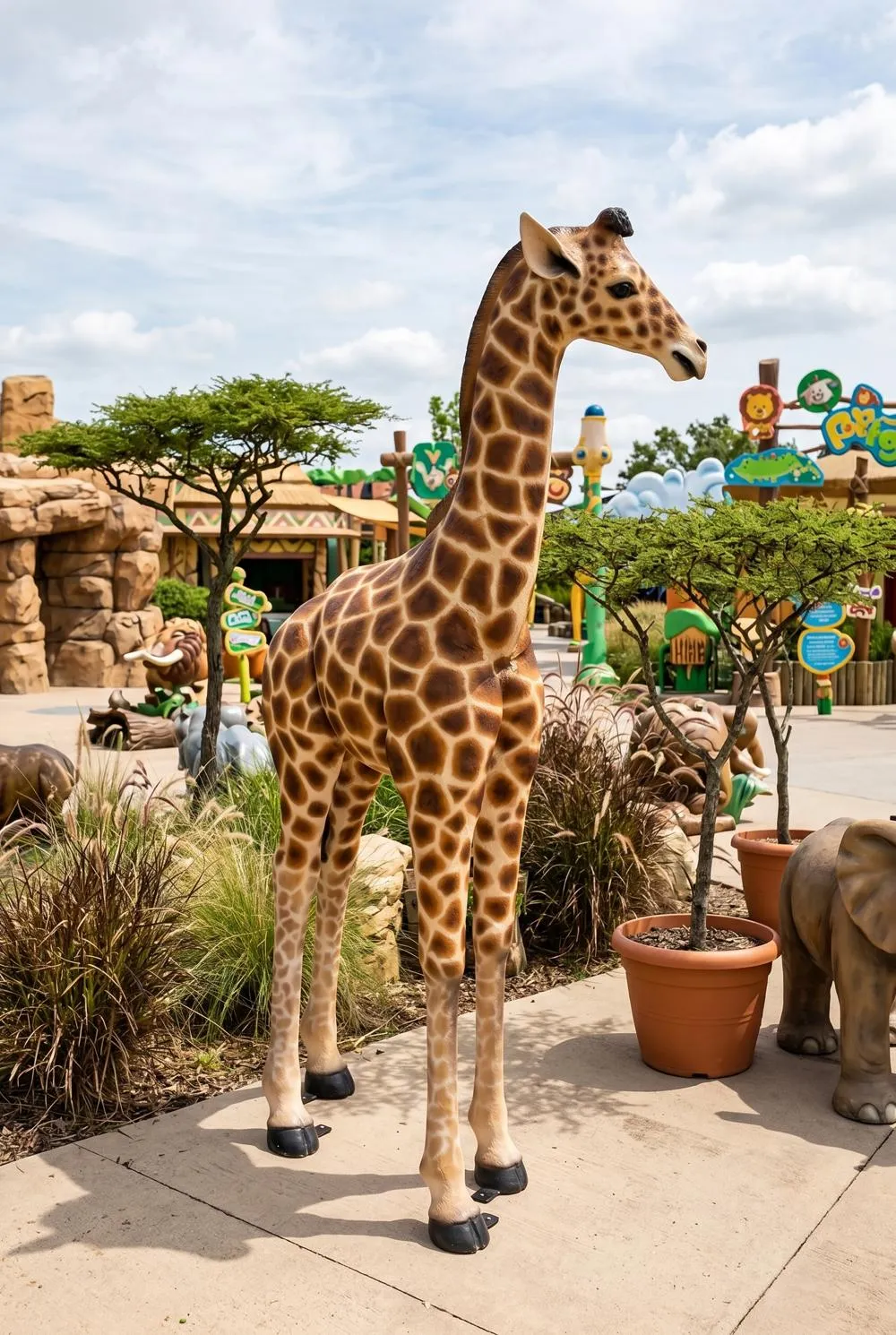 Baako Grand Scale Baby Giraffe Garden Statue