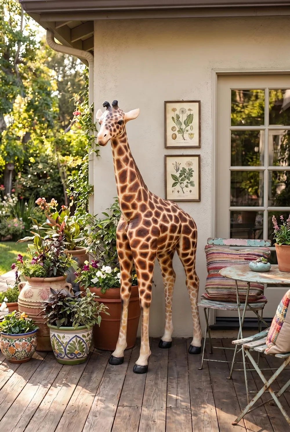 Baako Grand Scale Baby Giraffe Garden Statue