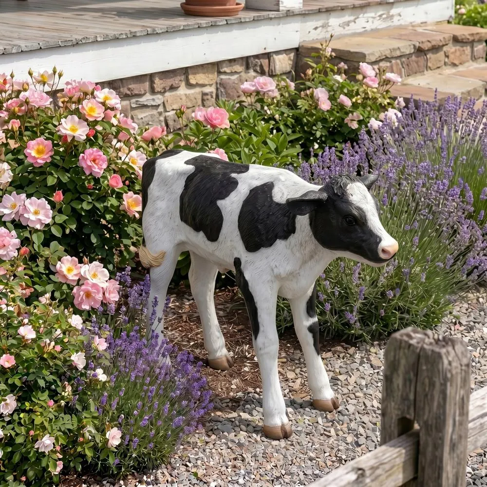 Buttercup, the Life-Size Holstein Calf Dairy Cow Statue
