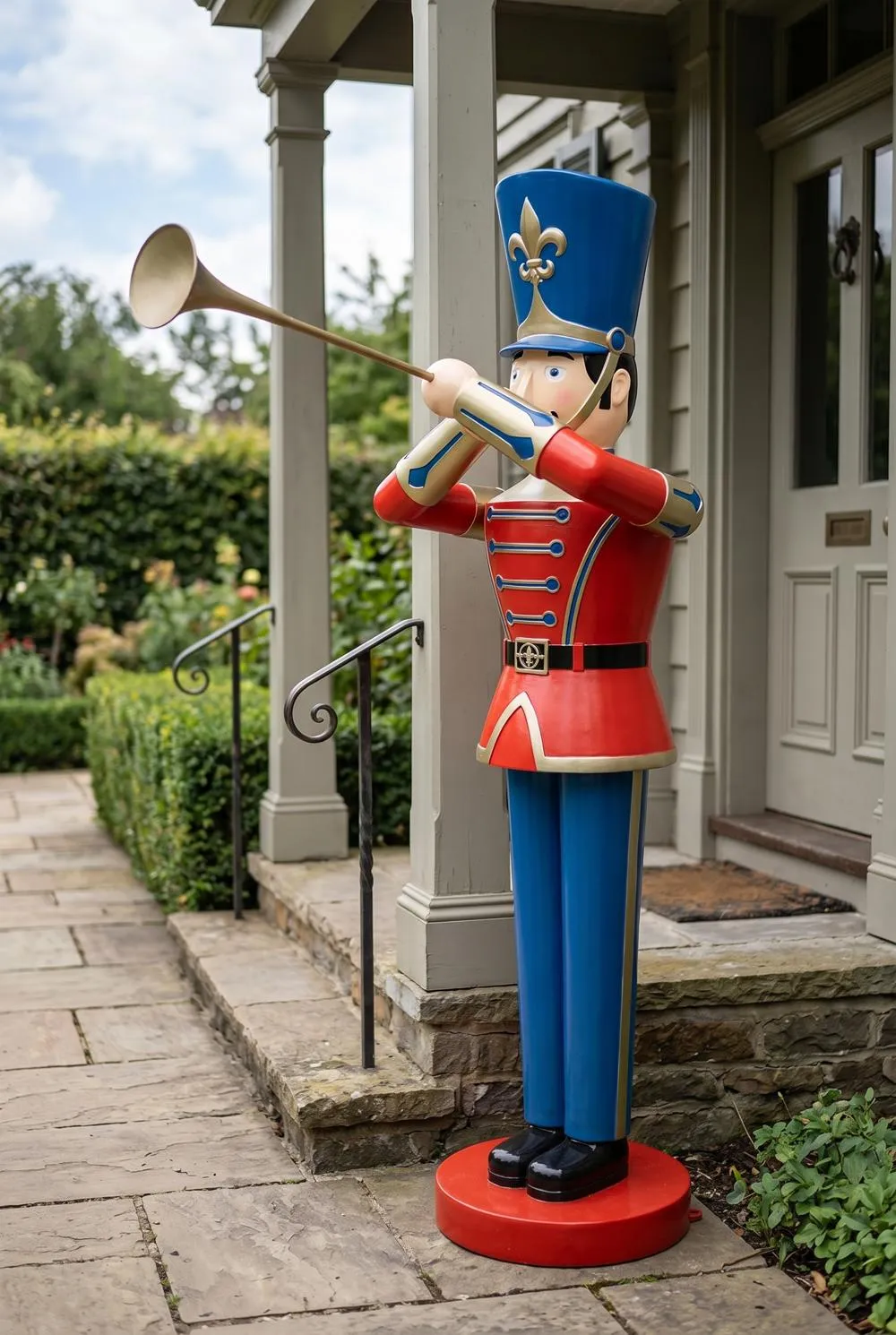 Trumpeting Soldier Statue: Large