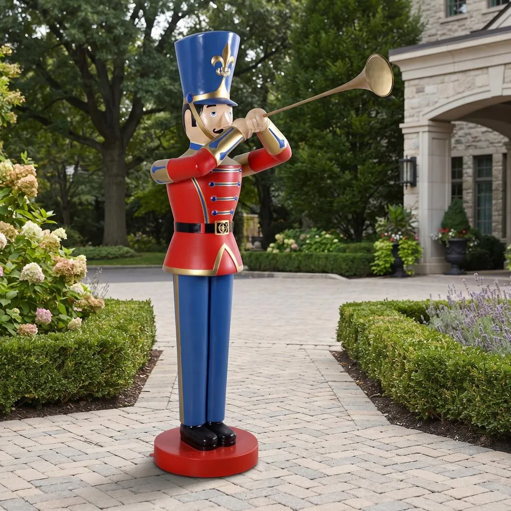 Trumpeting Soldier Statue: Large