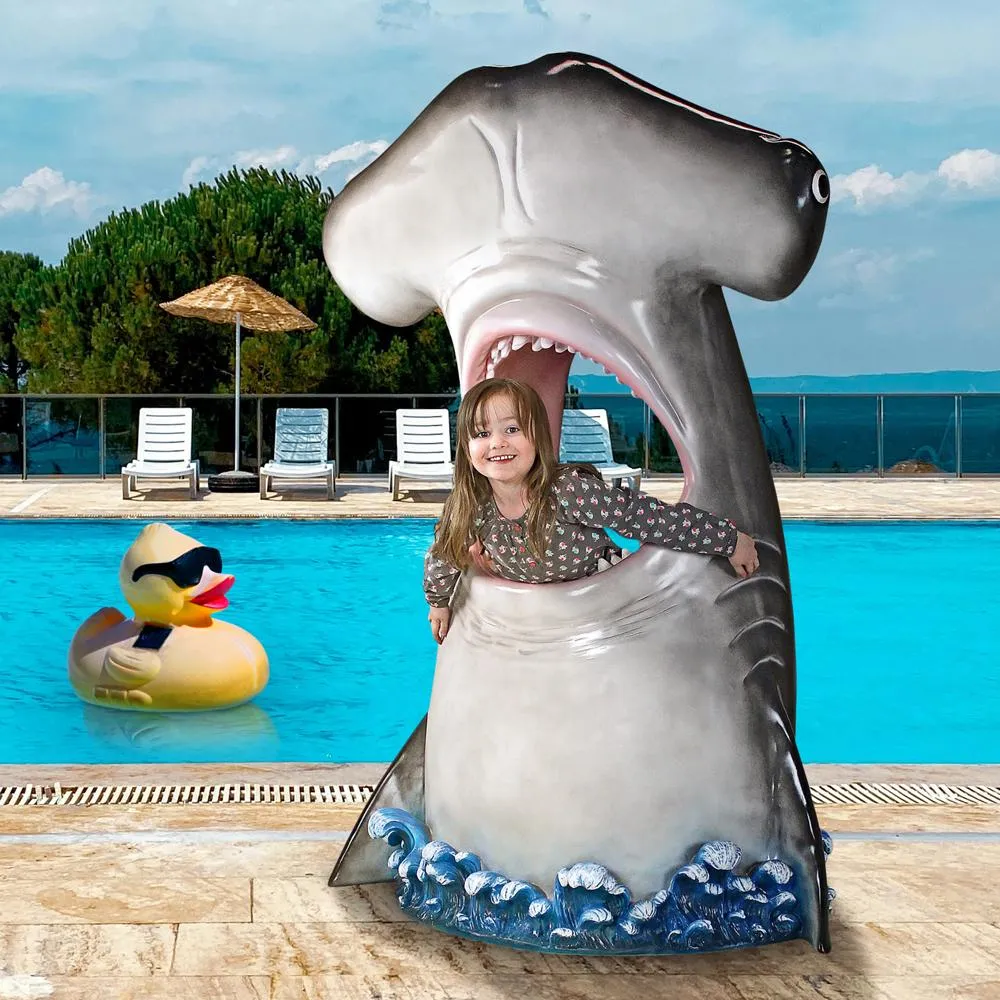 Peek-a-Boo Hammerhead Shark Photo Op Statue