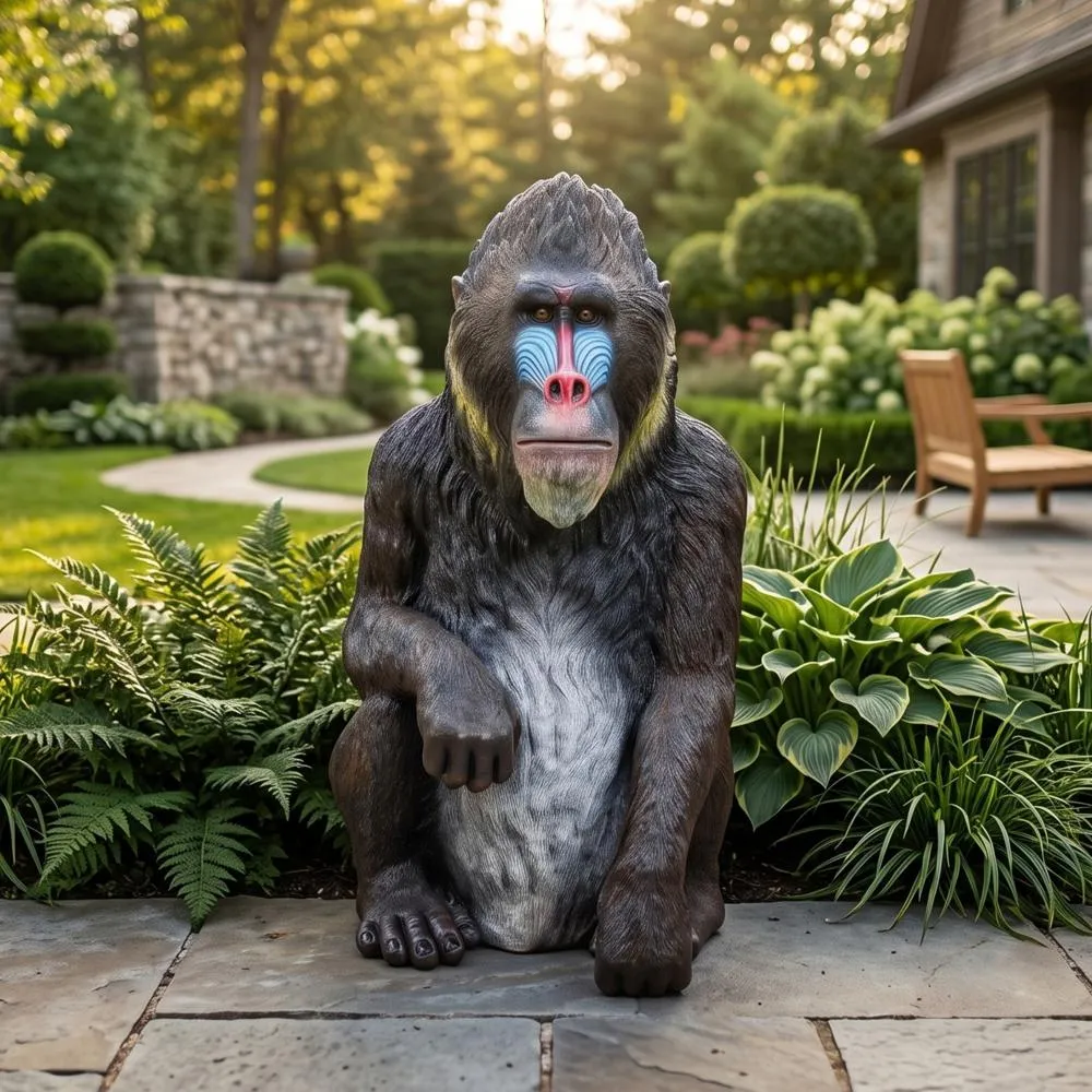 Mandrill the World's Largest African Monkey Statue