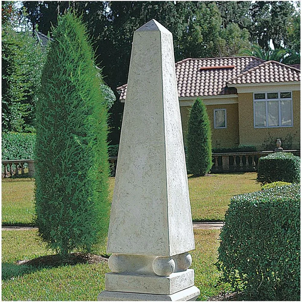 Grande Garden Neoclassical Obelisk Statue