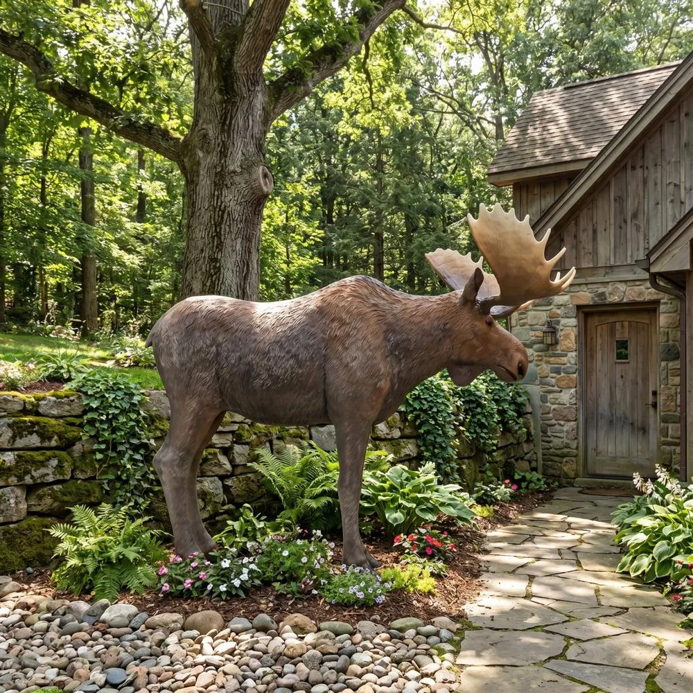 North American Majestic Moose Full Scale Animal Statue