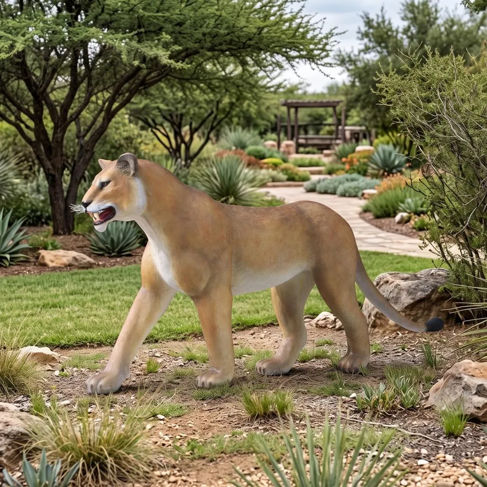 Lioness on the Prowl Garden Statue
