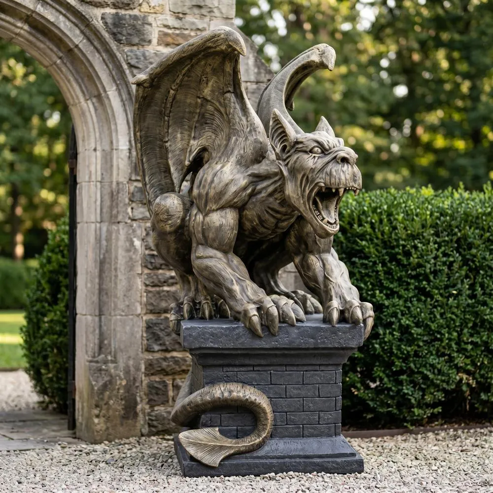 Manchester's Cathedral Gothic Chimera Gargoyle Statue