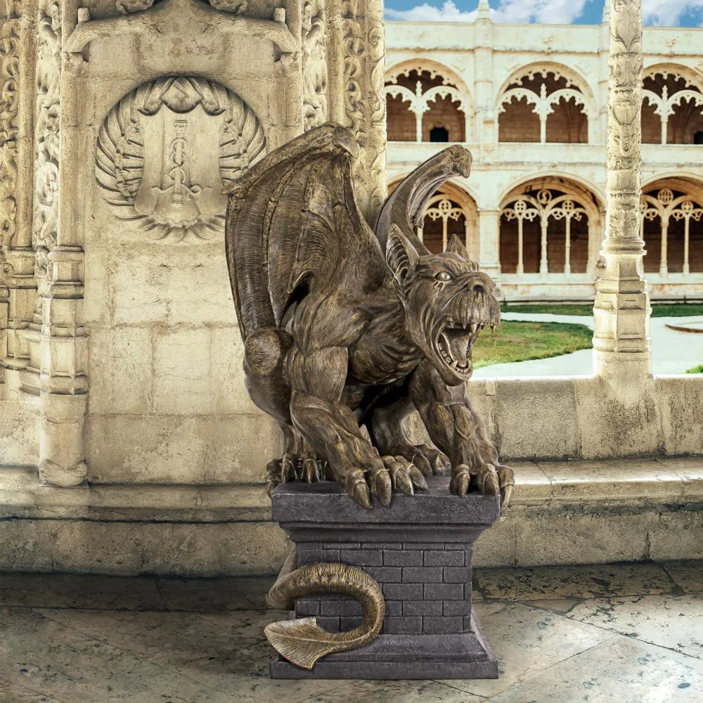 Manchester's Cathedral Gothic Chimera Gargoyle Statue