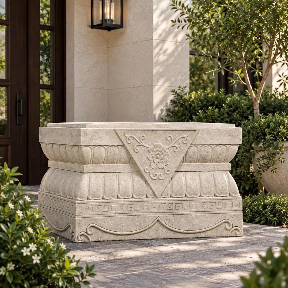 Grand Palace Asian Statuary Pedestal Base