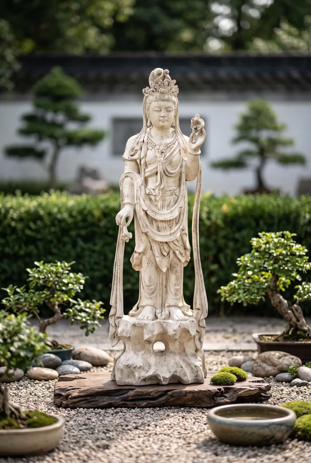 The Asian Goddess Guan Yin Garden Statue