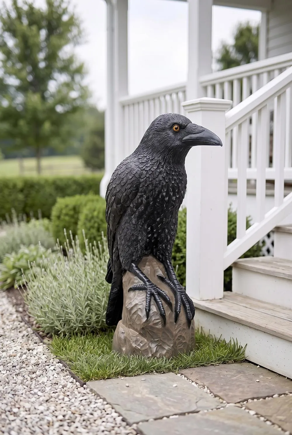 Poe's Giant Gothic Raven Statue