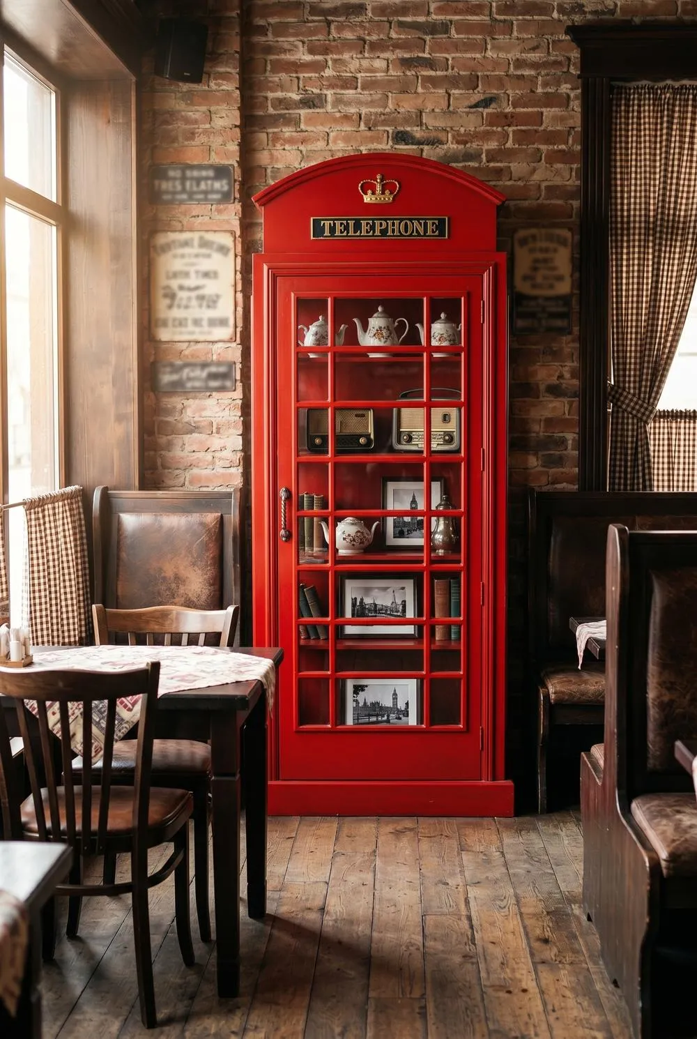 British Telephone Booth Display Cabinet