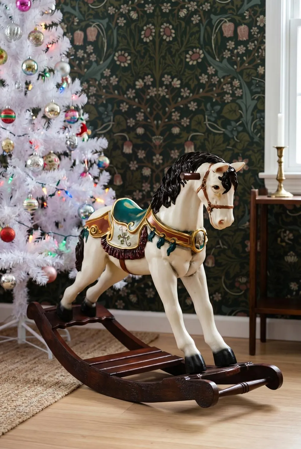 Victorian Carousel Pony Rocking Horse Statue