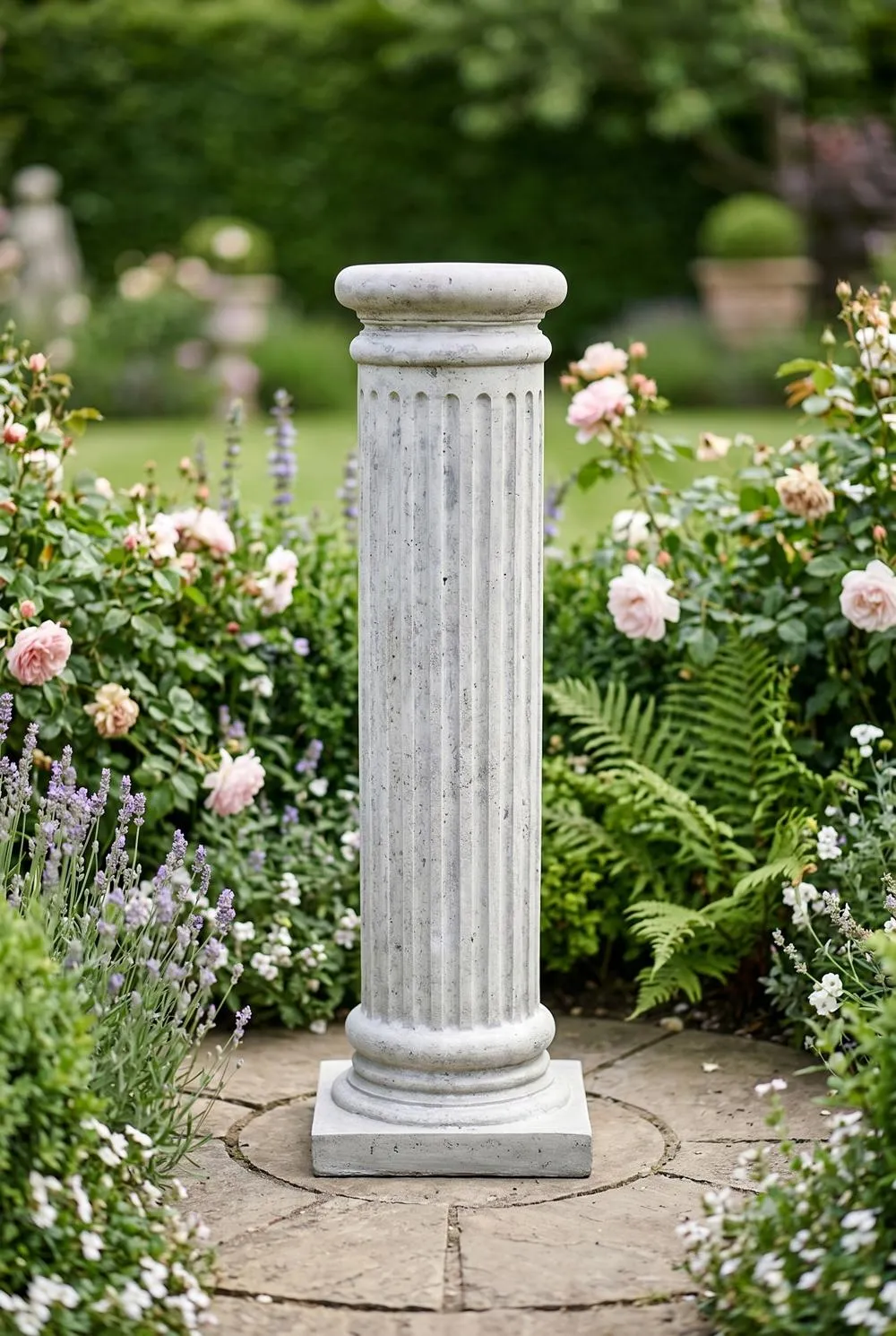 Classical Greek Fluted Plinth: Medium