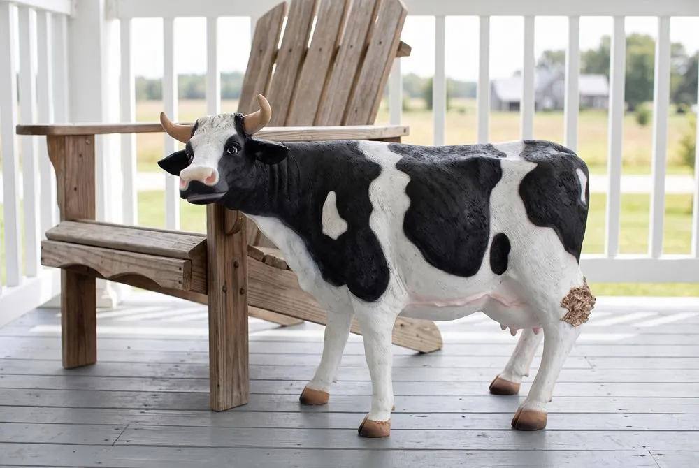 Holstein Cow Scaled Garden Statue