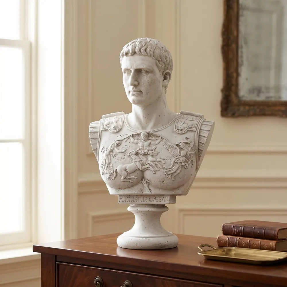 Caesar Augustus of Prima Porta Grand-Scale Bust Statue