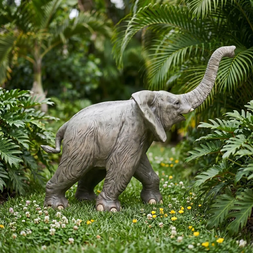 Good Luck, Trunk-Up Baby Elephant Statue