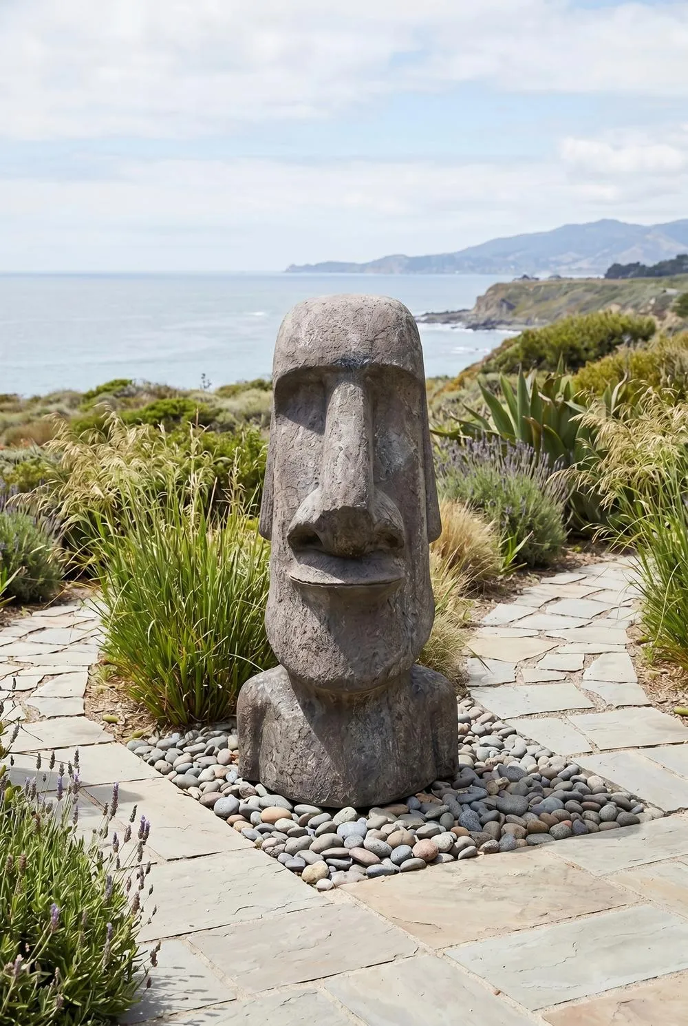 Easter Island Ahu Akivi Moai Monolith Statue: Giant