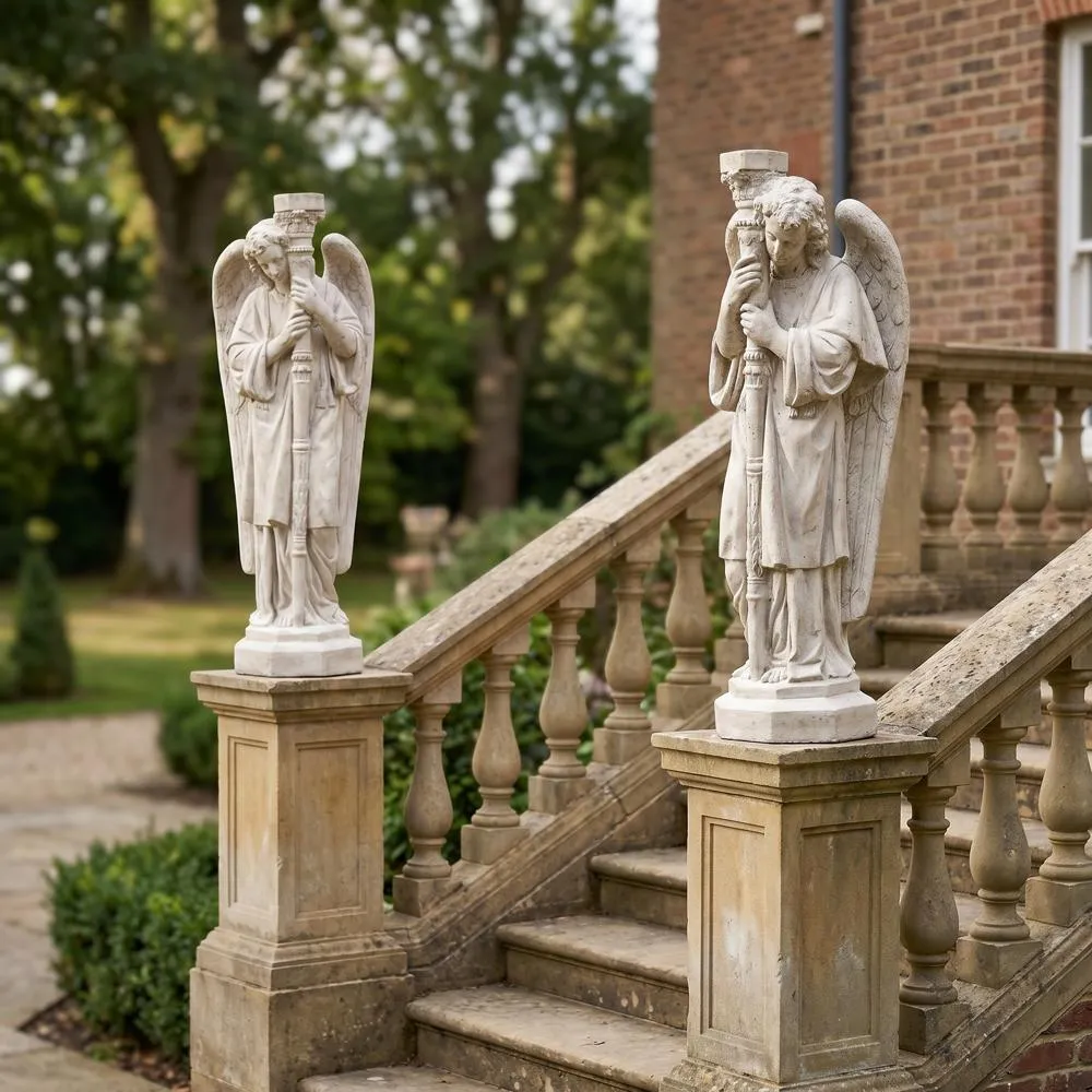 Padova Guardian Angel Statues: Set of Left & Right