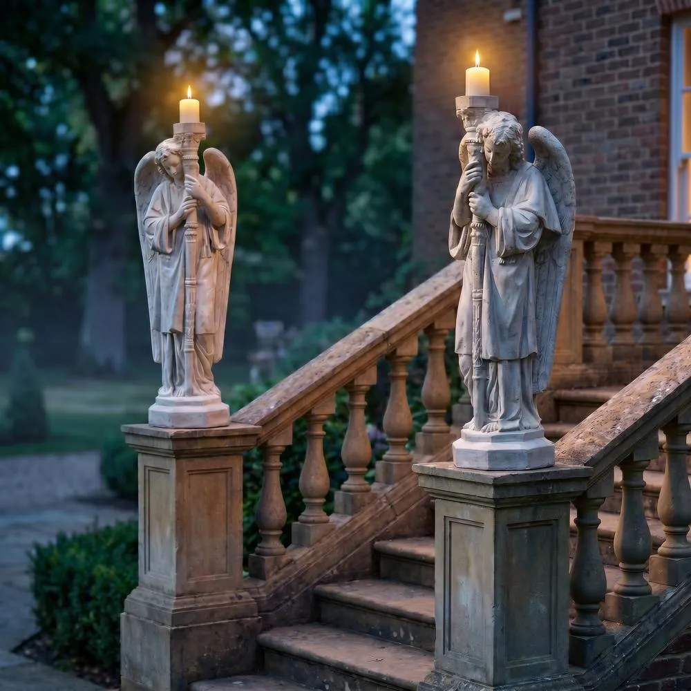 Padova Guardian Angel Statues: Set of Left & Right