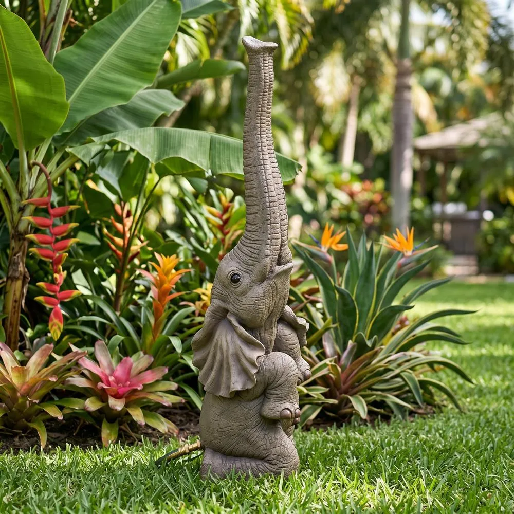 Tiny the Elephant Lawn Sculpture and Garden Sprinkler