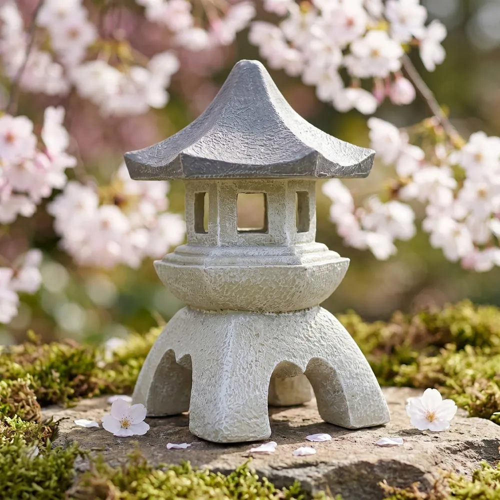 Asian Temple Pagoda Lantern Statue: Medium