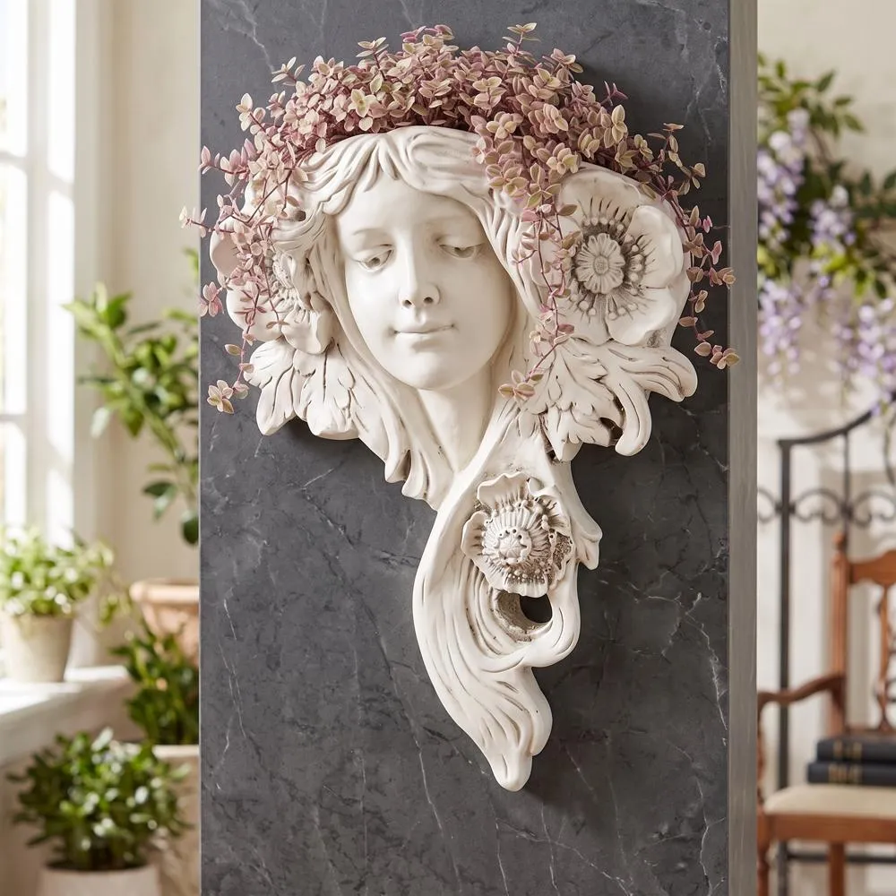 French Greenmen Planter Wall Sculpture: Le Printemps