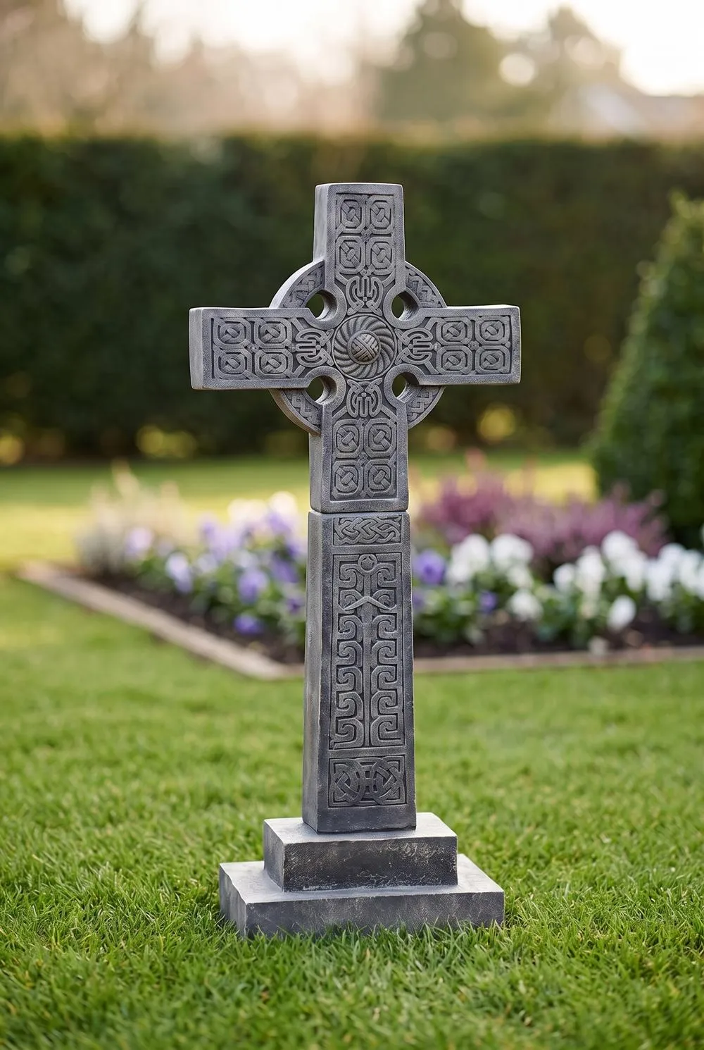 Full-Size Chisholm Highland Celtic Cross Statue