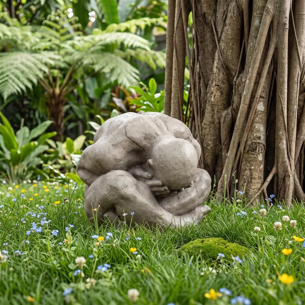 Meditating Shy Yogi of Bali Statue
