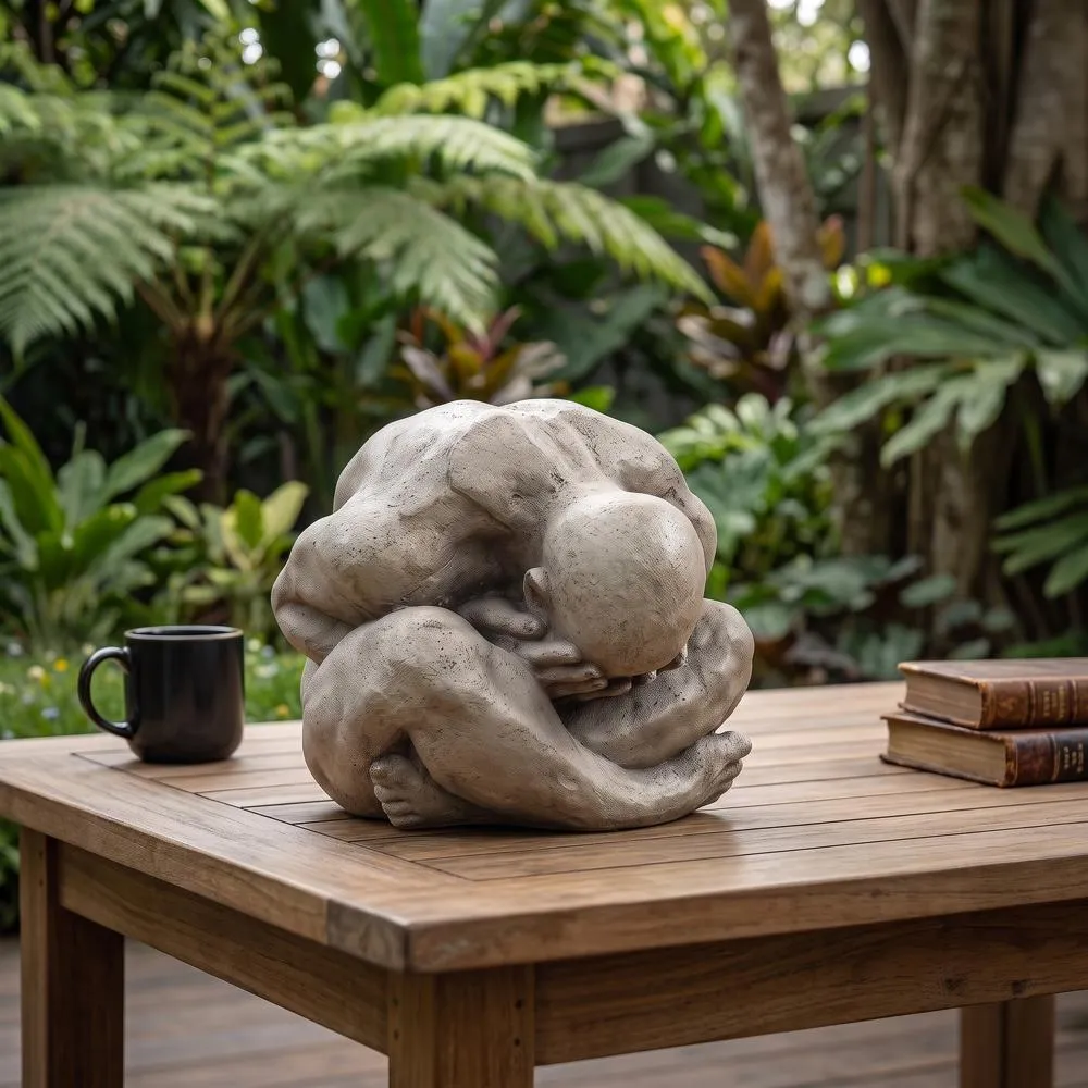 Meditating Shy Yogi of Bali Statue
