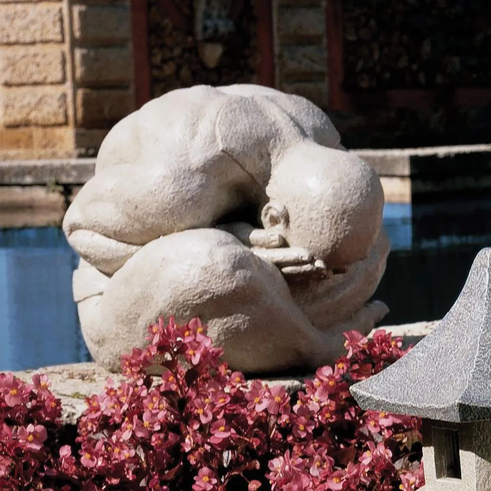 Meditating Shy Yogi of Bali Statue