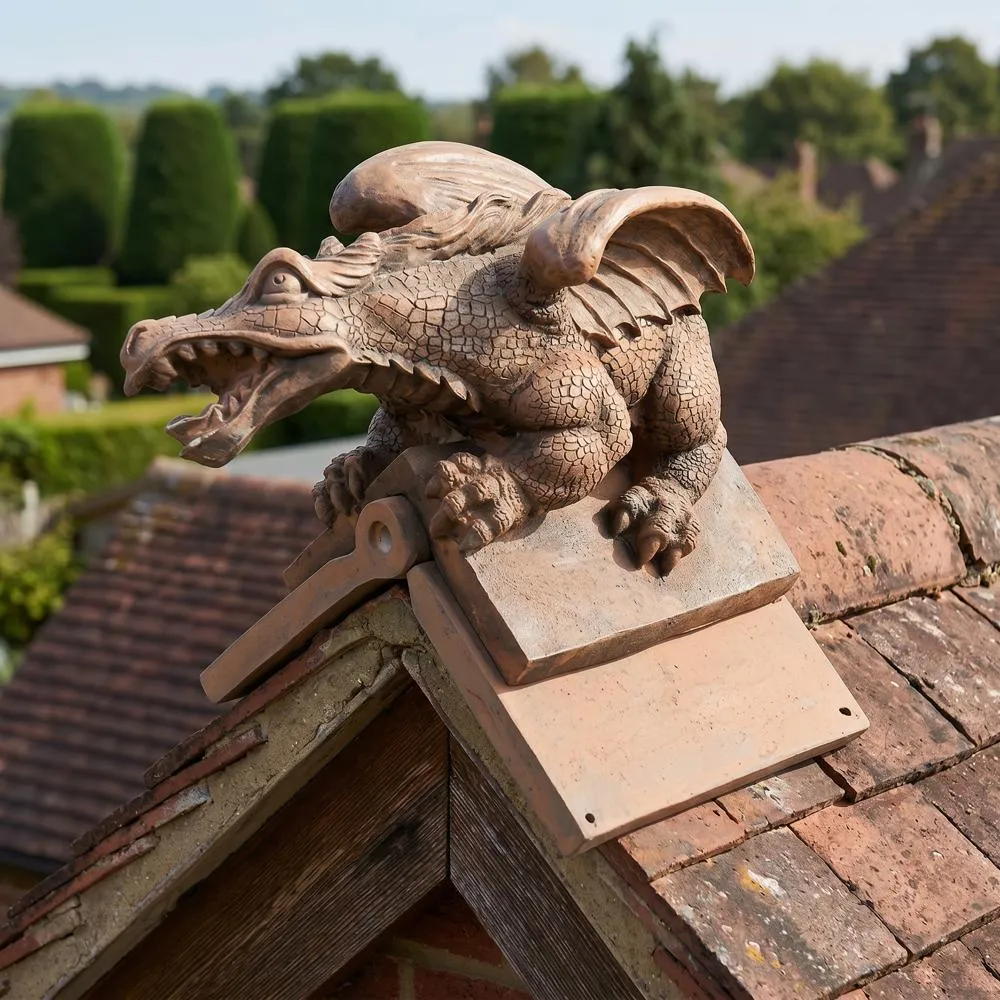 Apex the Winged Dragon Sculptural Roof Cresting