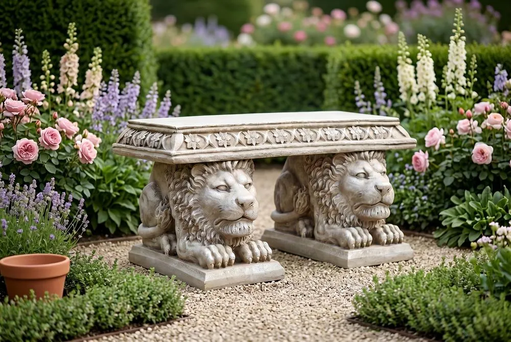 Grand Lion of Saint John's Square Sculptural Bench