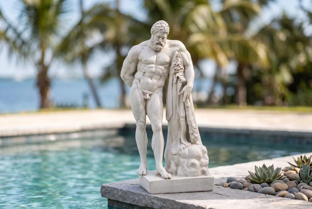 Greek God Farnese Hercules Garden Statue