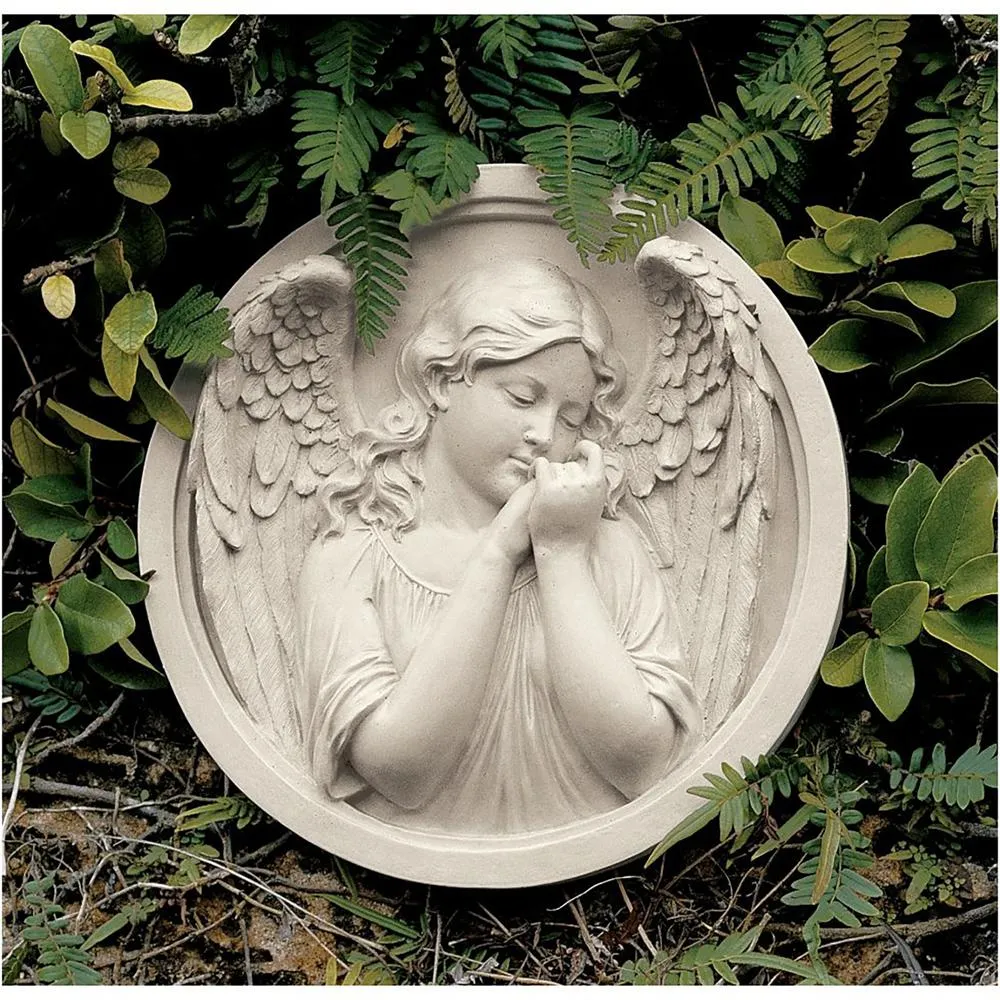 Thoughts of an Angel Roundel Wall Sculpture