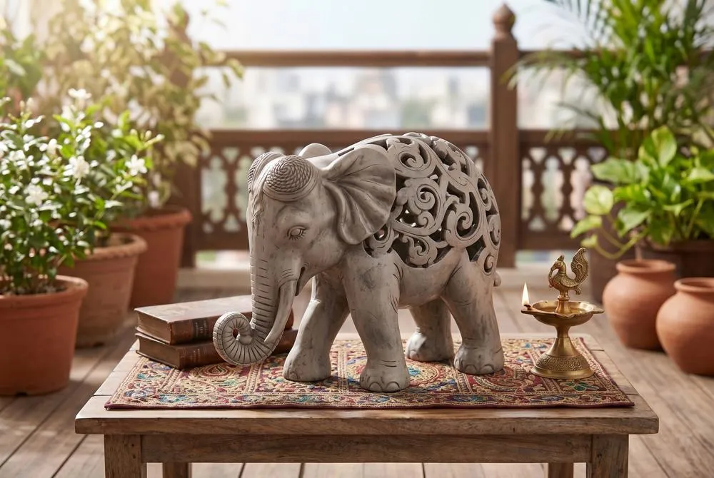 Anjan the Elephant Jali Statue