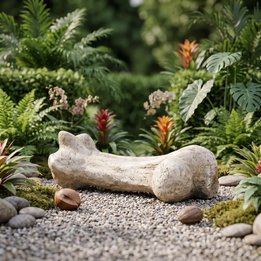 Gigantic Dinosaur Bone Fossil Statue
