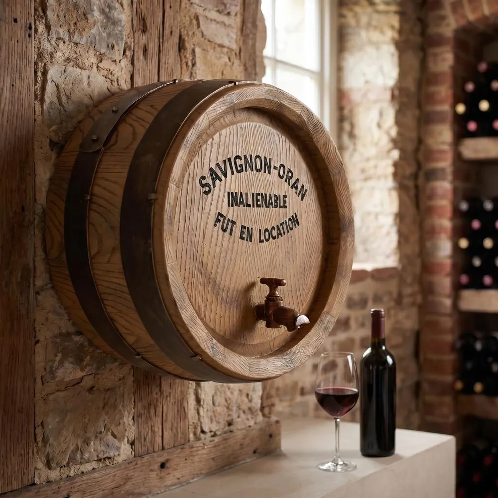 French Wine Barrel Wall Sculpture