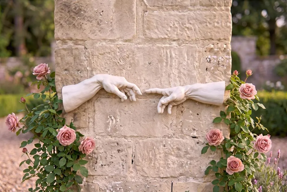 The Creation of Adam Wall Sculpture Set