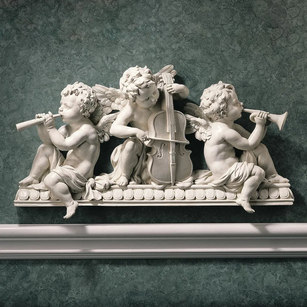 Angelic Notes Sculptural Wall Pediment: Each