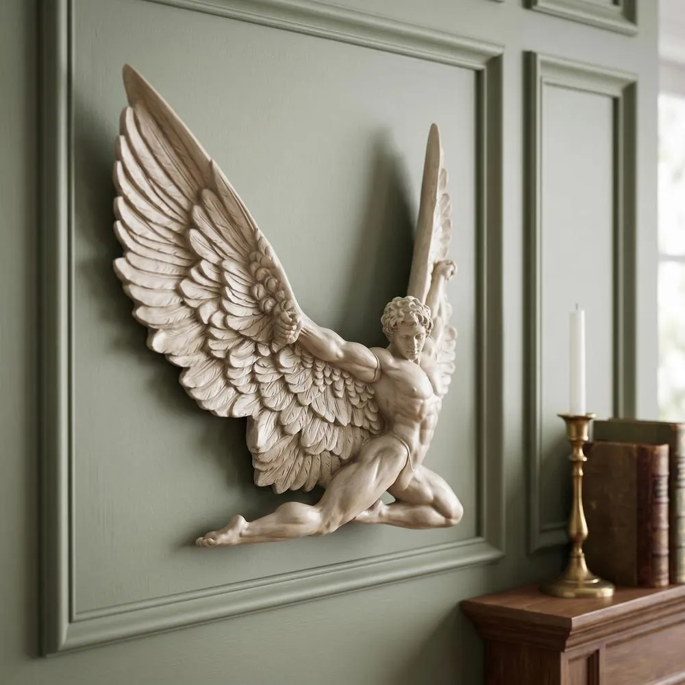 Icarus Tragic Mythical Greek Figure Wall Sculpture