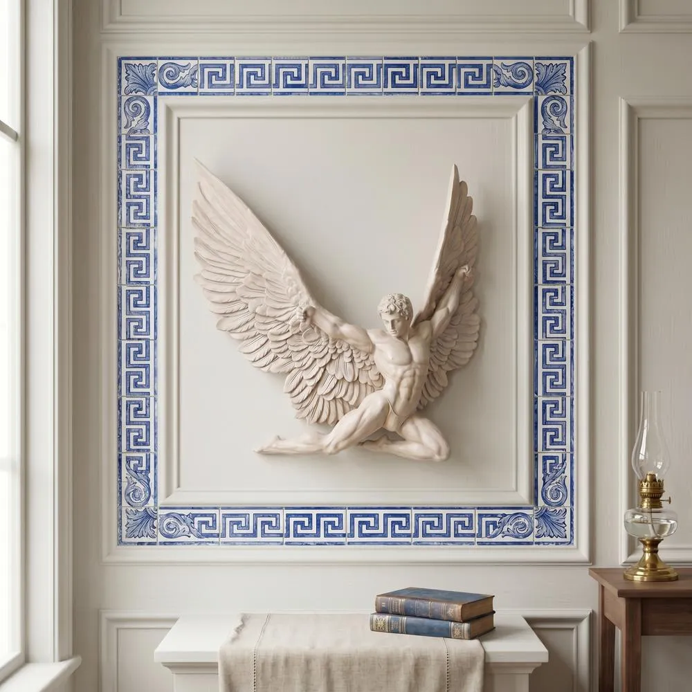 Icarus Tragic Mythical Greek Figure Wall Sculpture