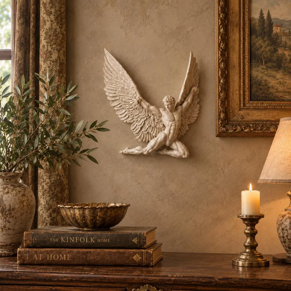 Icarus Tragic Mythical Greek Figure Wall Sculpture