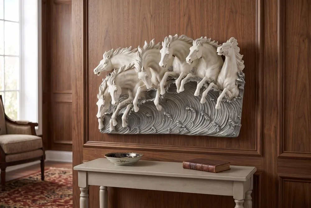 Neptune's Horses of the Sea Frieze Wall Sculpture