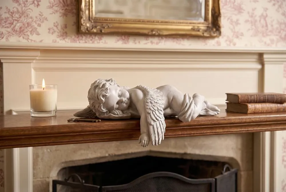 Sleepy Time Baby Angel Sitter Statue: Each