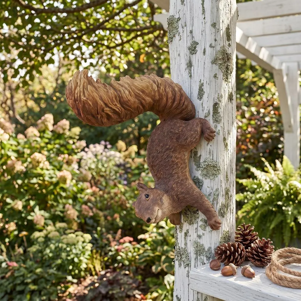 Simone the Squirrel Hanging Statue