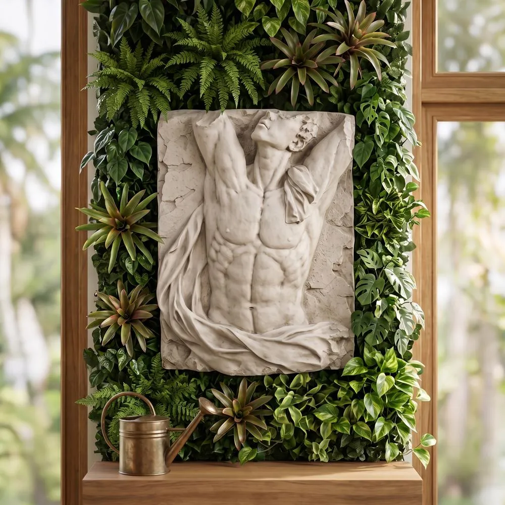 Torso of Adonis Bas-Relief Frieze Wall Sculpture