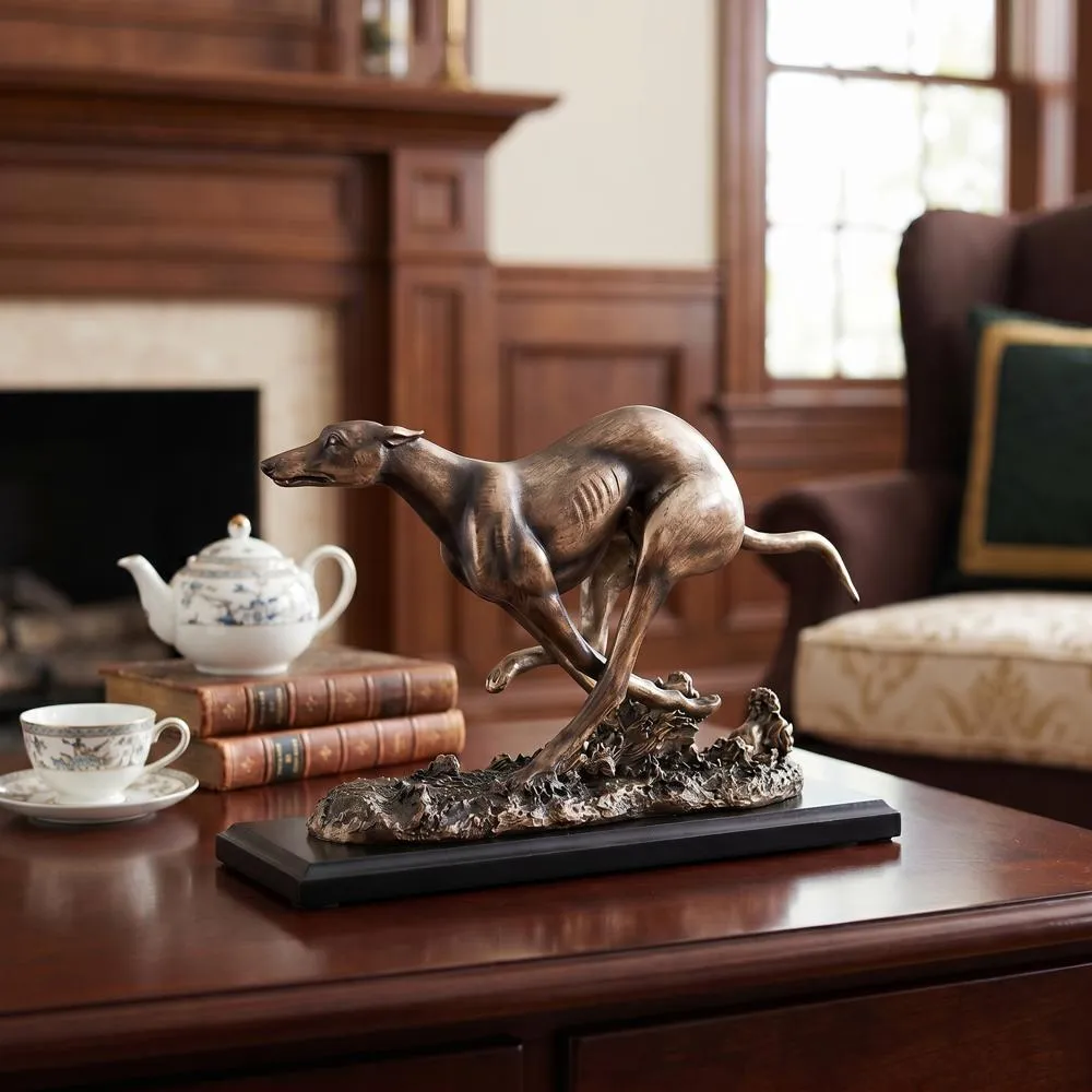 Greyhound Whippet Art Deco Dog Statue
