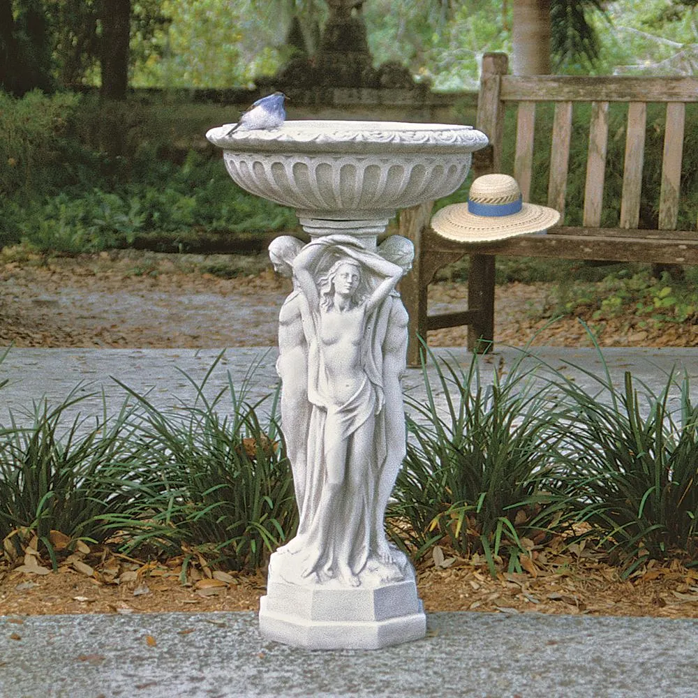Column of the Maenads Pedestal Font Birdbath