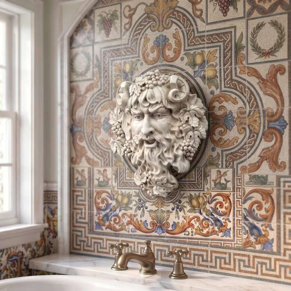 Bacchus, God of Wine Greenman Wall Sculpture: Medium